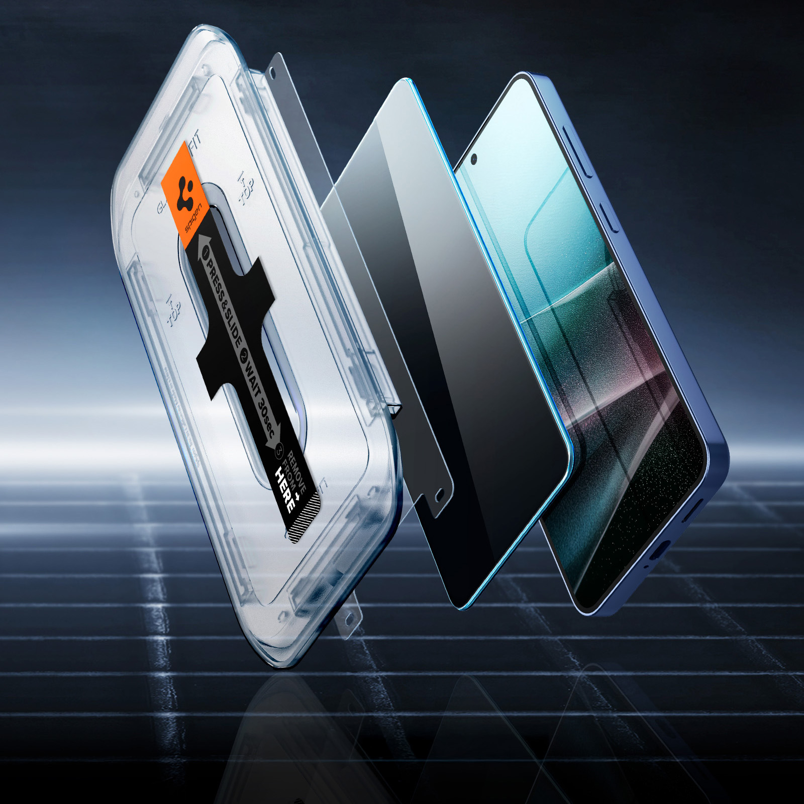 Szkło do etui + Aplikator Spigen Glas.tR Privacy EZ Fit 2-Pack do Galaxy S24 / S25 